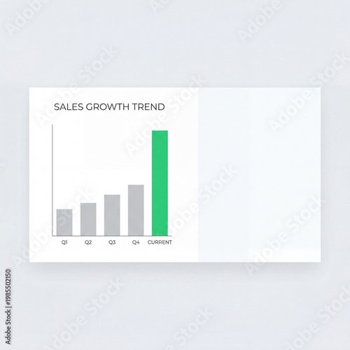 Sales Growth Bar Highlight Concept for Business Presentation