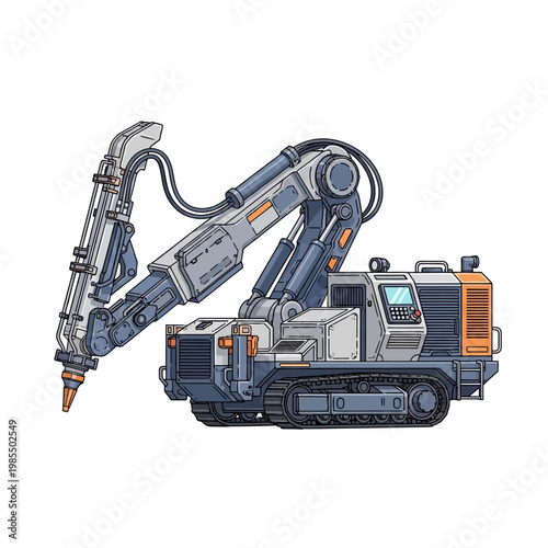 Heavy Duty Rock Breaker Machine, Industrial Construction Equipment, Mining Excavator