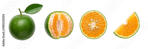 Assorted citrus segments lime orange and lemon