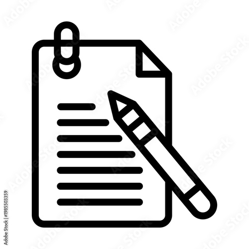фотографія Writing Pad Vector Icon