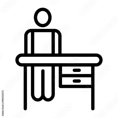 Office Desk Vector Icon