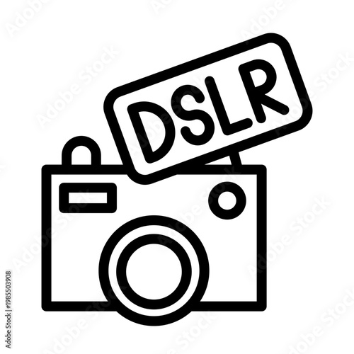 DSLR Camera Vector Icon