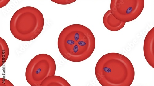 Seamless Red Blood Cell Pattern Illustration.
