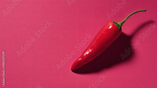 Wallpaper Mural Single pepper on solid background, minimal composition, color contrast concept  Torontodigital.ca