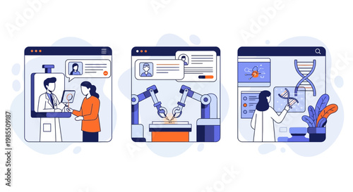 Smart digital health with doctor chat robotic surgery and genetic science for modern medical research