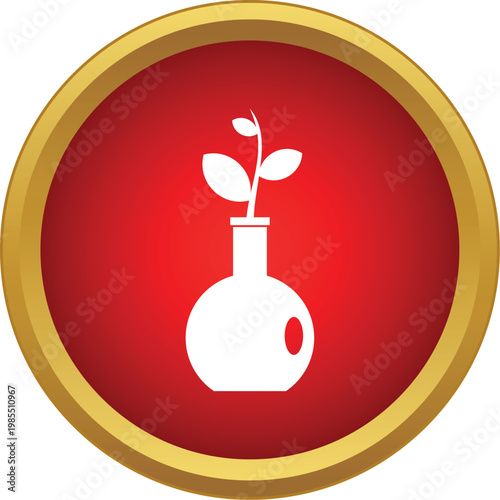 Plant growing in a flask showcasing agricultural biotechnology and environmental science