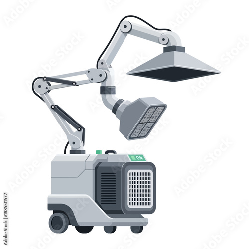 Modern LED Grow Light Lamp on Wheels for Indoor Plant Cultivation