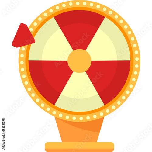 Lucky Spinning Wheel Illustration