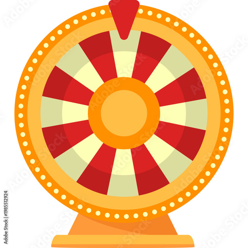 Lucky Spinning Wheel Illustration