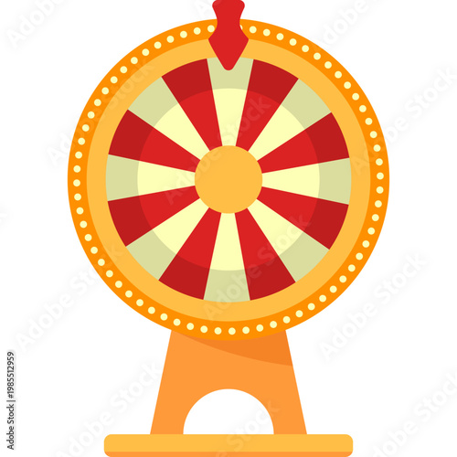Lucky Spinning Wheel Illustration