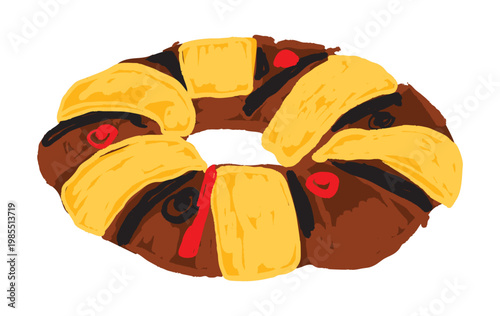 Mexican King Cake Bread Cinco de Mayo Traditional Festive Dessert