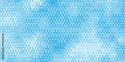 Dynamic blue bitmap 8-bit style background with glitchy and flickering pixels, animated glitch motion and flicker distortion effect, dynamic background