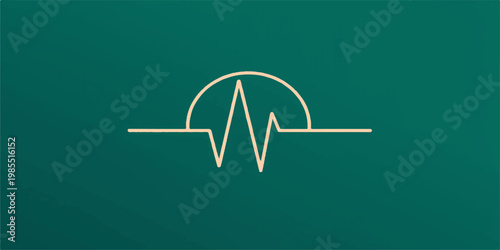 Green heartbeat line drawing on a black chalkboard forming a heart symbol with a business growth arrow and financial chart diagram to represent success and love in education