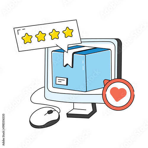 doodle design icon of online logistic feedback