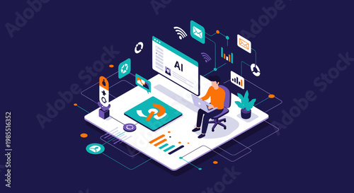 A solid dark blue background evokes a sense of stability, trust, and professionalism. Ideal for marketing materials, website design, or social media p