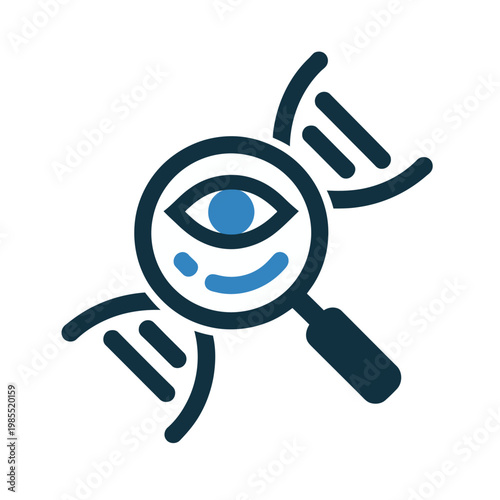 Tableau sur toile Vector graphic of a magnifying glass with an eye inside, symbolizing search and investigation concepts