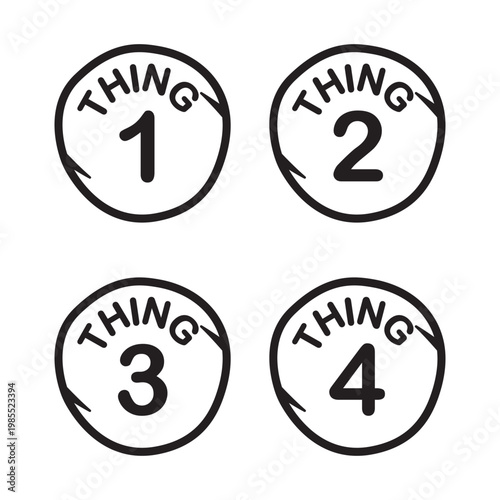 Thing 1 2 3 4 SVG Bundle, Thing 1 Thing 2 SVG, Thing 1 Thing 2 Vector, Thing clipart, Family Tshirts, Cricut File, Silhouette,