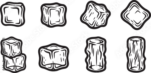 A collection of eight vintage lock and key illustrations Vector