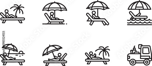 Various modes of transportation drawn in simple black and white sketches Vector