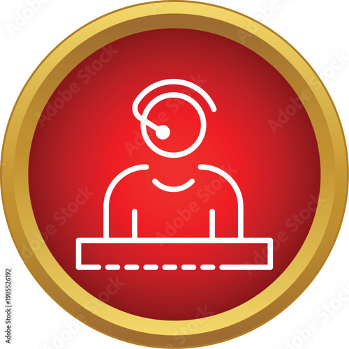 Customer service representative wearing a headset, ready to assist callers