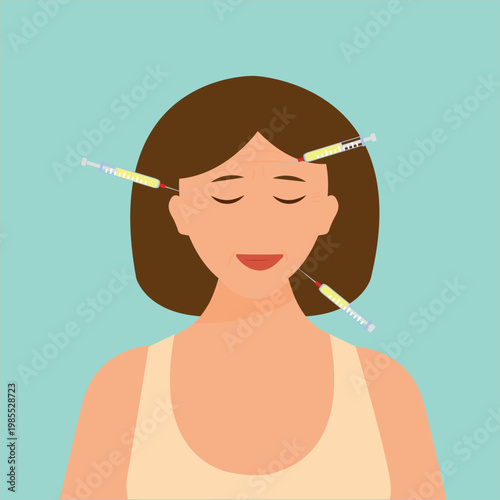Anti-wrinkle facial injections for skin rejuvenation – representing women's wellness, beauty treatments, and cosmetic dermatology.