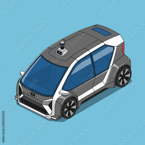 A futuristic autonomous vehicle design concept.