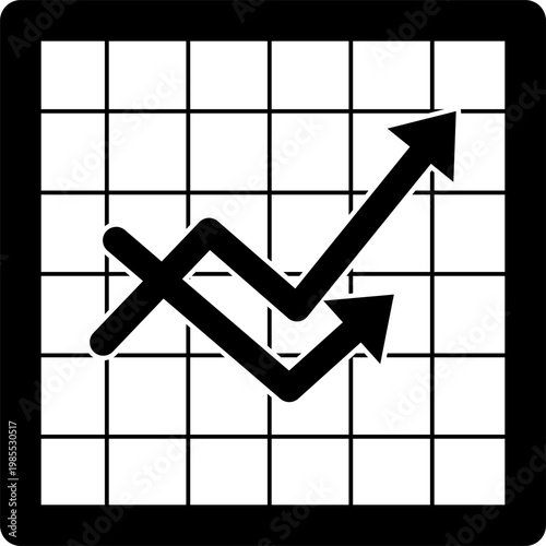 Graph shows business growth trend