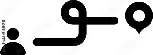 Person follows path to location