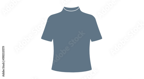 Blue Short Sleeve T Shirt Illustration.