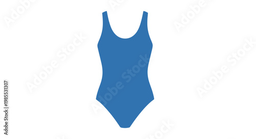 Blue Womens Swimsuit One Piece Bathing Suit.