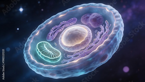 Cellular structure with organelles