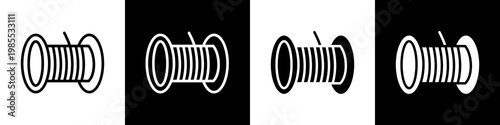 Copper black and white icon design concept