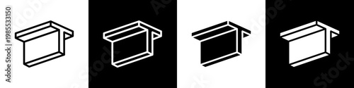 Brass black and white icon design concept