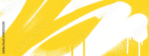 Yellow and white abstract graffiti spray paint texture background dynamic urban grunge art with white splashes and paint drips paint splatters street art wall art modern art digital art hip hop