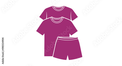 Pink Sports Outfit T Shirt Shorts.