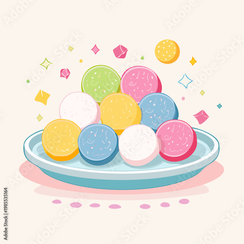 Delicious Layered Cake Decorated with Strawberries and Mint Leaves