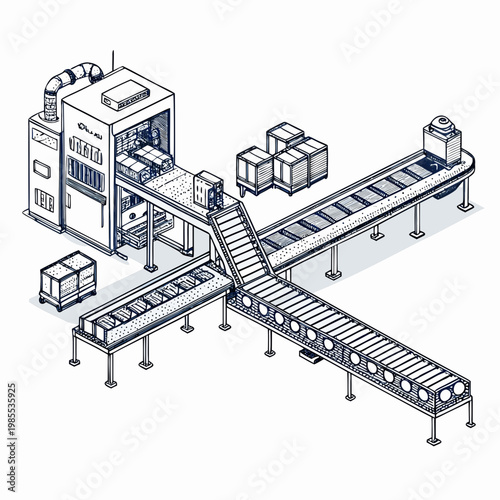 Featuring Bold Stroke Factory Machine Conveyor System Vibrant Creative Visual