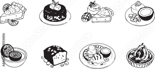 Assorted vintage vehicles including cars, bicycles and a bus Vector