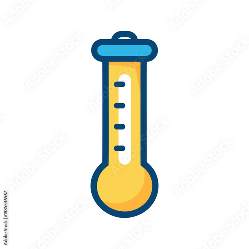 Simple illustration of a thermometer to measure temperature and diagnose sickness