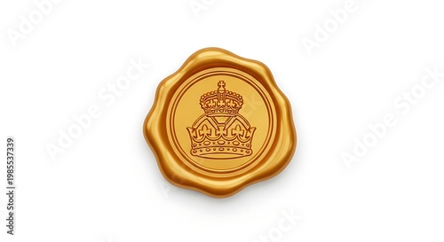 Golden Royal Crest Seal Stamp
