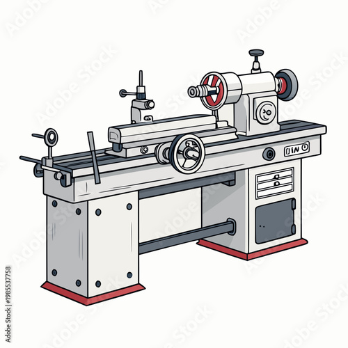 Beautiful Bold Stroke Lathe Machine Workshop Tool Premium Digital Asset