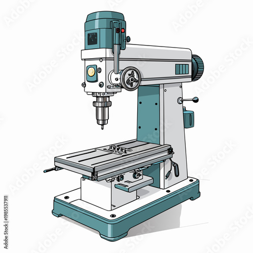 Bold Stroke Milling Machine Industrial Tool Premium Digital Asset Suitable for Design