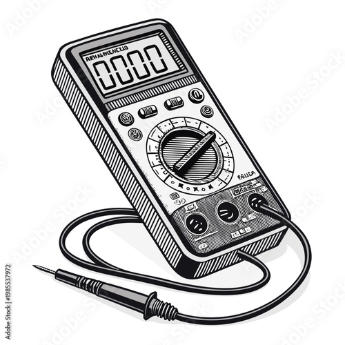 Bold Stroke Multimeter Device Back Premium Digital Asset Suitable for Design
