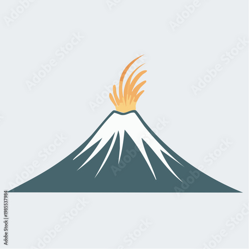 Volcano erupting with lava and smoke, a powerful natural phenomenon