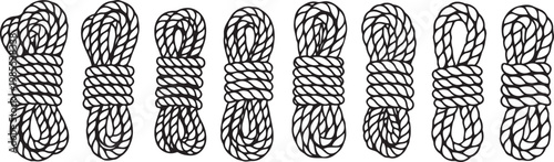 Intricate abstract swirls and patterns in a vertical sequence Vector