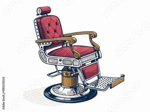 Vibrant Create Bold Stroke Barber Chair Vintage Sty Creative Visual