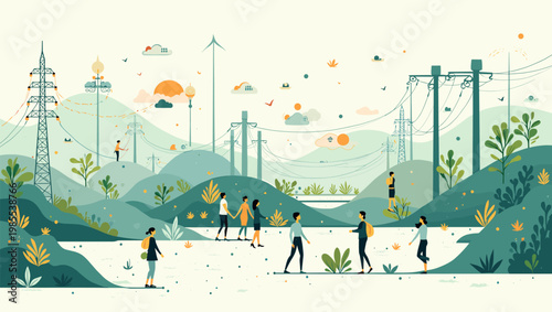 A calming, stylized illustration of leaves and foliage. Ideal for backgrounds, wellness branding, or designs needing a touch of organic simplicity and