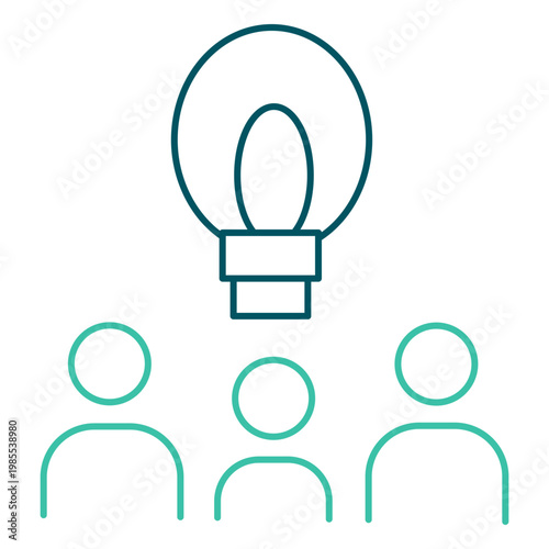 Team creative idea bulb