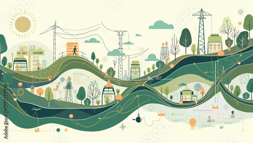 A stylish, illustrated map of the Amazon rainforest evokes a sense of exploration and natural wonder. Ideal for travel blogs, educational content, or 