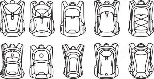 Bone structure diagrams of the human skull from various angles Vector